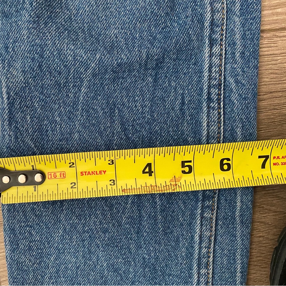 Abercrombie & Fitch High Rise Pipped Mom Jean size 24 Dark Destroyed Wash - Picture 8 of 11